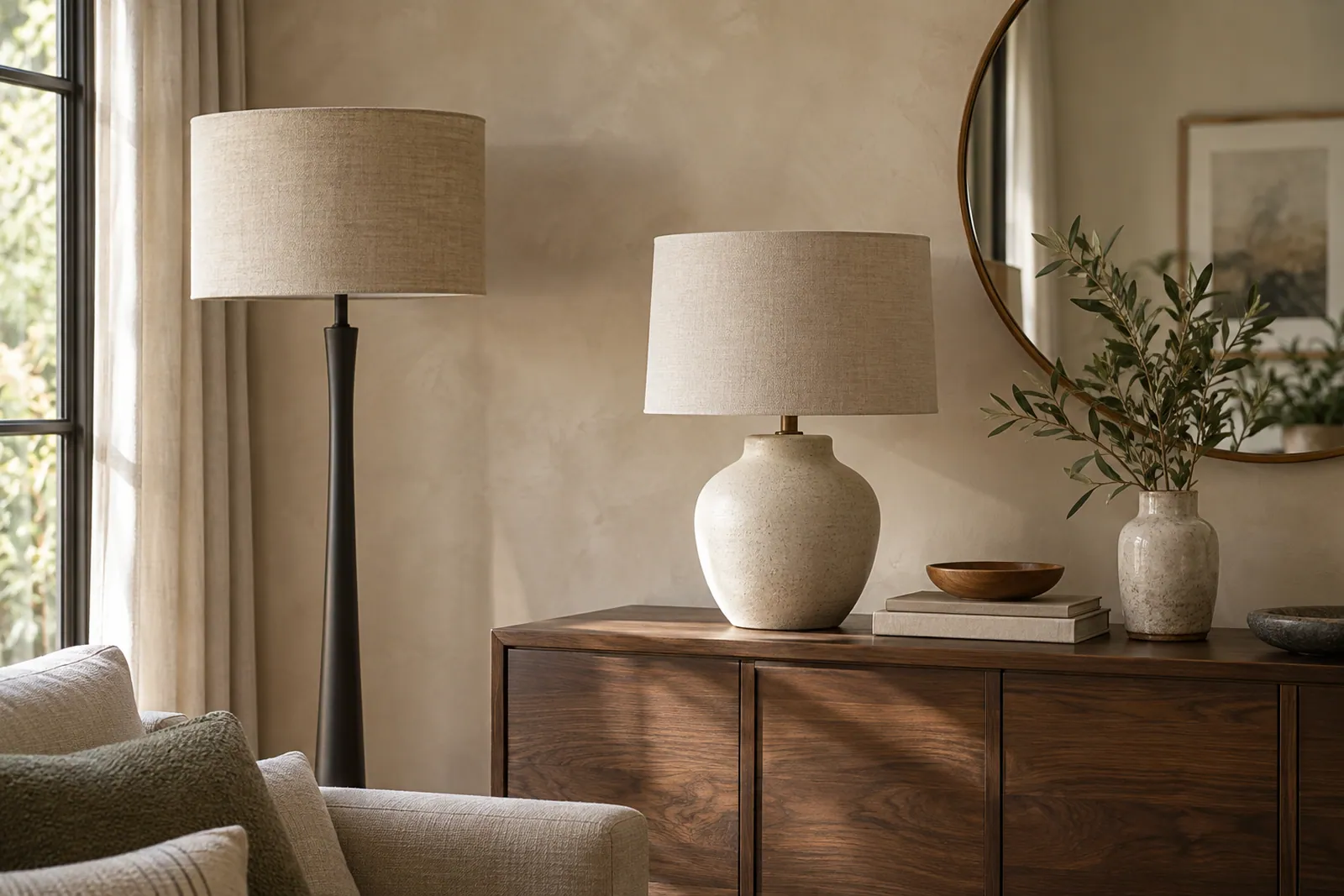 Home lighting inspiration with table and floor lamps