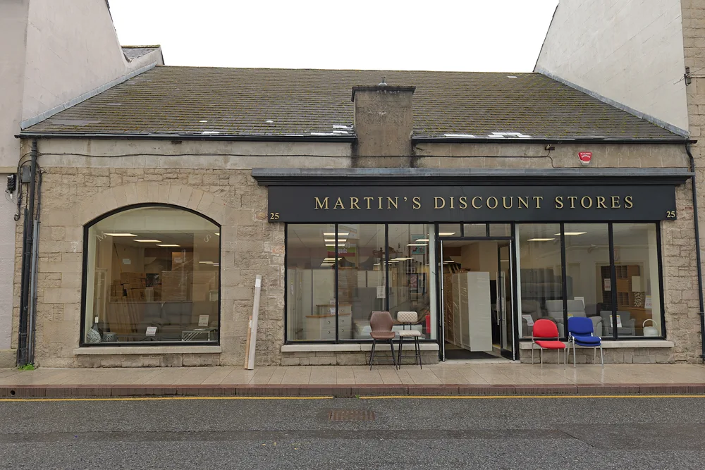 Front view of Martin's Discount Stores on Dobbin Street in Armagh