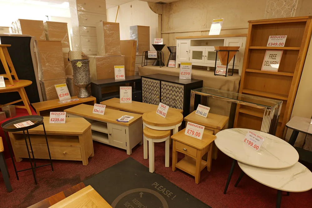 Occasional tables, cabinets and smaller furniture on display in Armagh